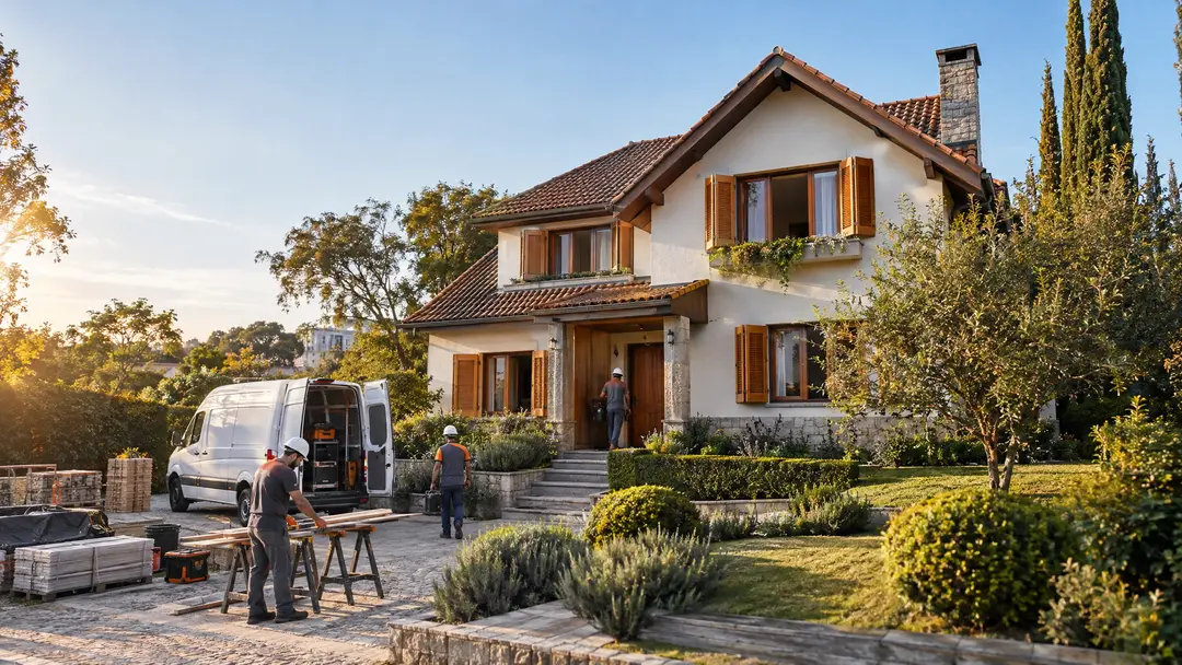 Casa em Santa Felicidade com venezianas e van de serviço